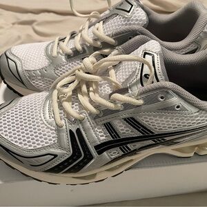 Asics White and Black Running Shoes
